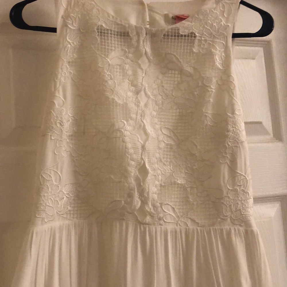 White High to Low Dress.